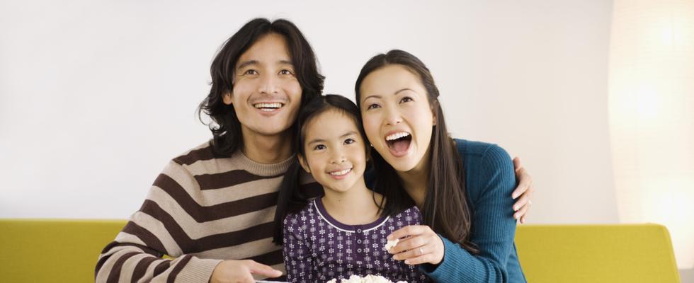 happy smiling family